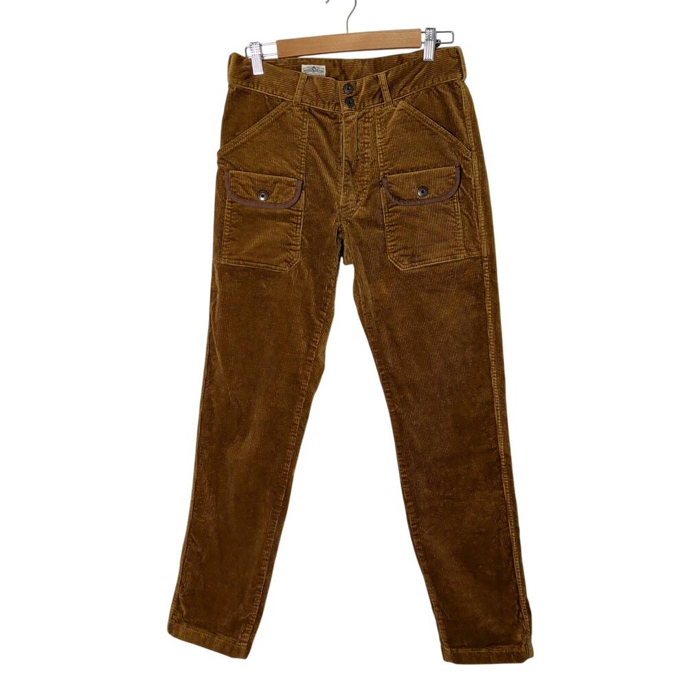Ones Stroke Japan Men's Brown Wide Wale Corduroy Pants Utility Pockets